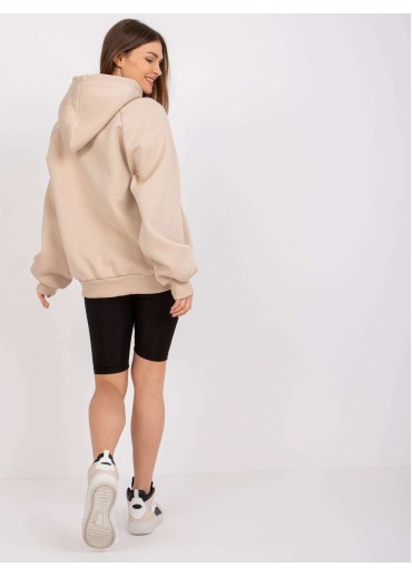 Béžovo hnedá mikina s kapucňou