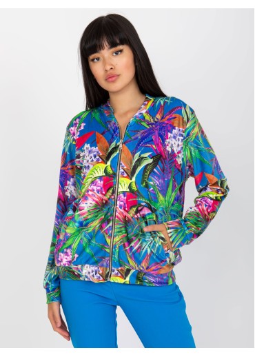 Svetlomodrá vzorovaná mikina