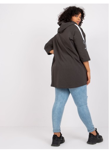 Hnedá mikina na zips