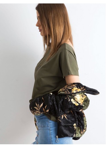 Khaki zelené basic tričko