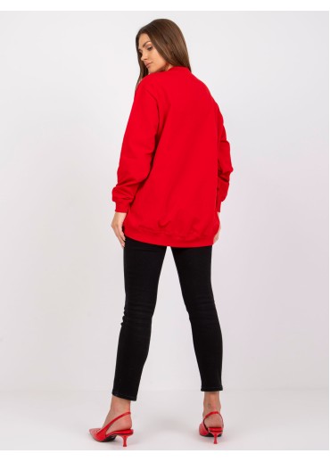 Červená mikina so stojačikom