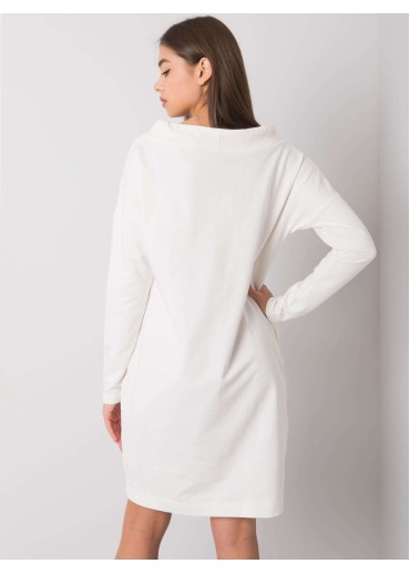 Smotanovo biele mikinové šaty