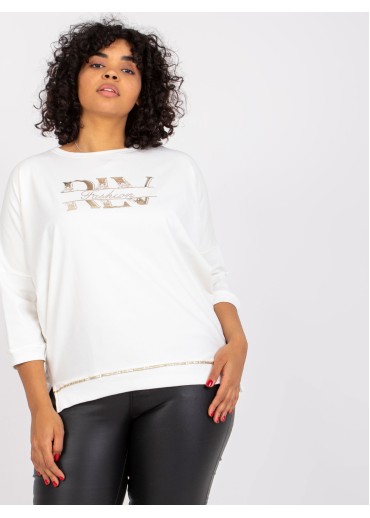 Smotanovo biele tričko s 3/4 rukávom