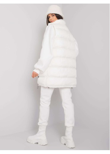 Smotanovo biela tepláková súprava s vestou