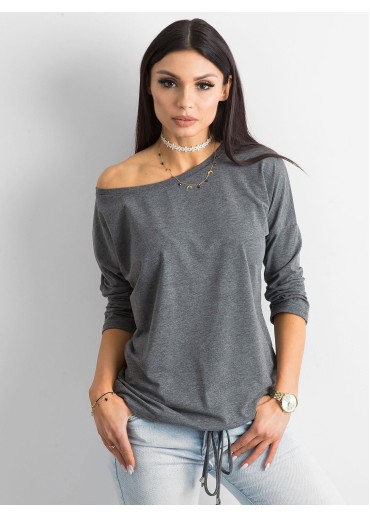 Tmavosivé tričko s dlhým rukávom