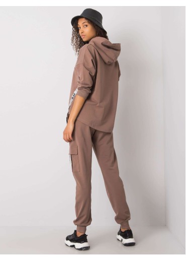 Béžovo hnedá tepláková súprava