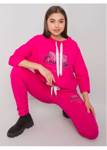 Fuchsiovo ružová tepláková súprava