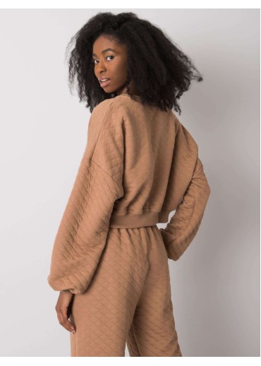 Hnedá crop top mikina