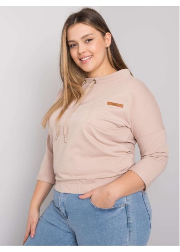 Béžovo hnedá mikina