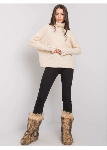 Béžovo hnedý dámsky sveter