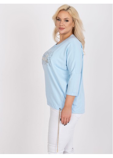 Svetlomodré tričko s potlačou