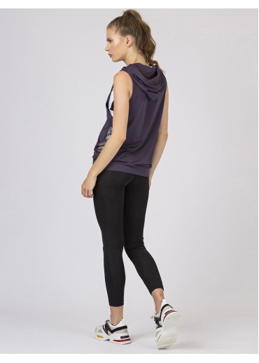 Fialové tričko s kapucňou