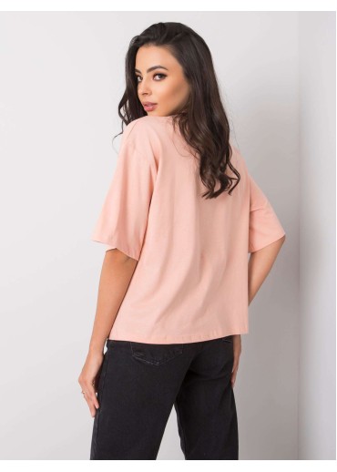 Lososovo ružové bavlnené tričko