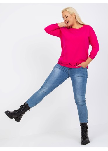 Fuchsiovo ružová mikina