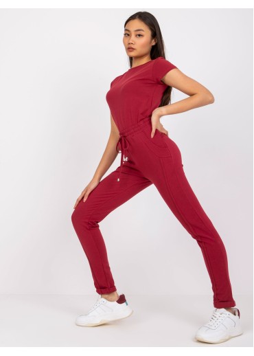 Bordovo červené tepláky