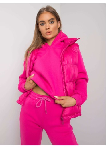 Fuchsiovo ružová tepláková súprava s vestou