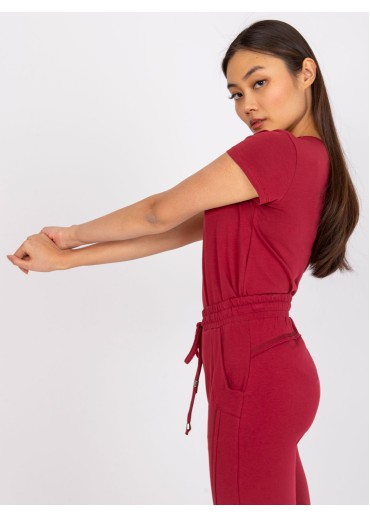 Bordovo červené basic tričko