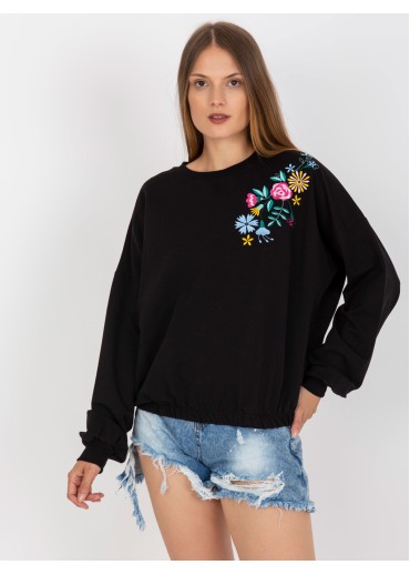 Čierna mikina s potlačou