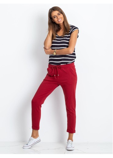 Bordovo červené tepláky