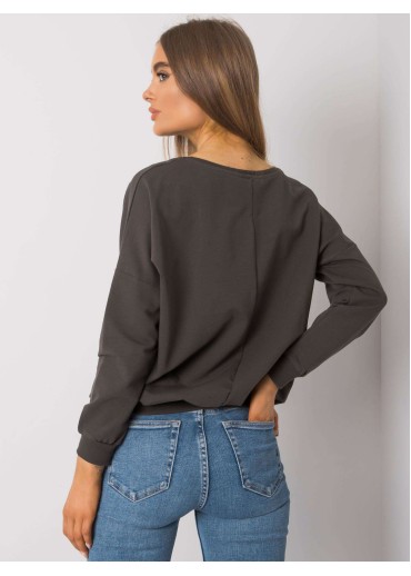 Sivá mikina s nápisom