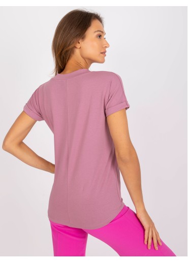 Tmavopúdrovo ružové basic tričko