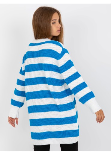 Svetlomodrý pruhovaný sveter