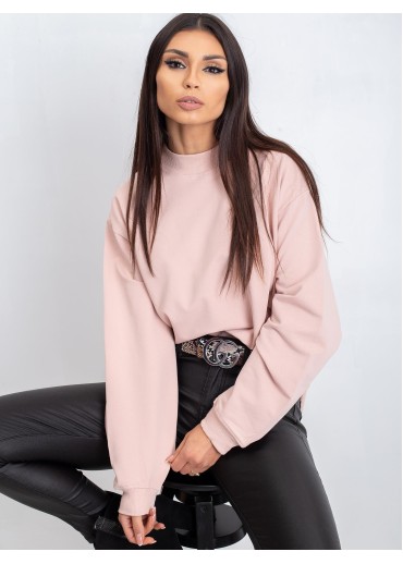 Ružová mikina so stojačikom