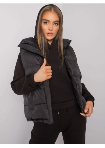 Čierna tepláková súprava s vestou