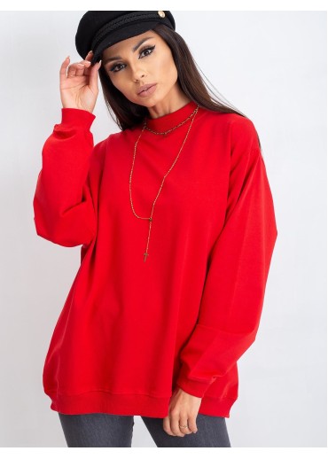 Červená mikina so stojačikom