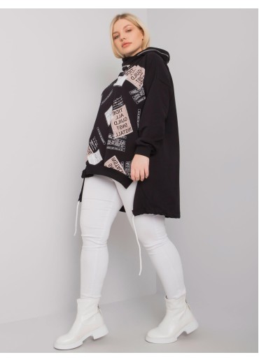 Čierna mikina s kapucňou