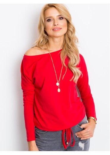 Červené tričko s dlhým rukávom