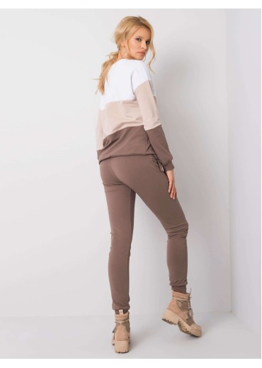 Béžovo hnedá tepláková súprava