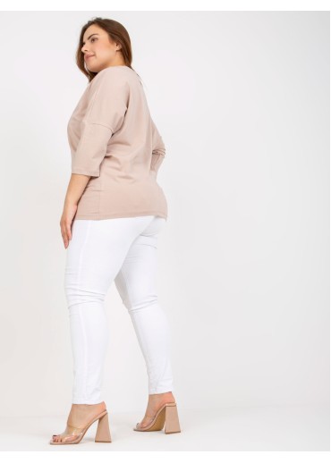 Béžovo hnedé tričko s potlačou