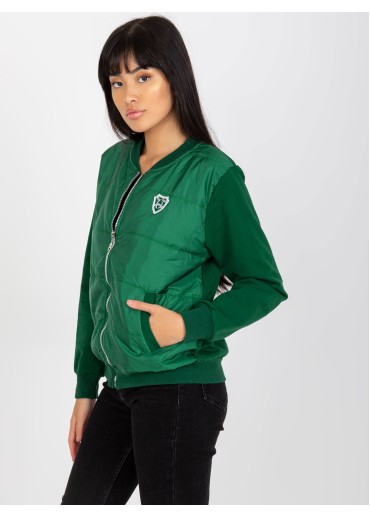 Tmavozelená mikina na zips