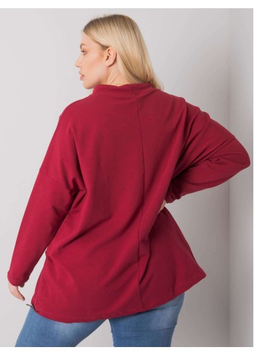 Bordovo červená mikina