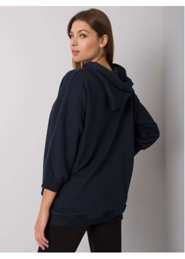 Modrá bavlnená mikina