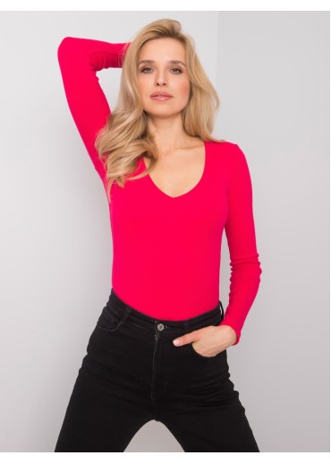 Tmavopúdrovo ružové tričko s dlhým rukávom
