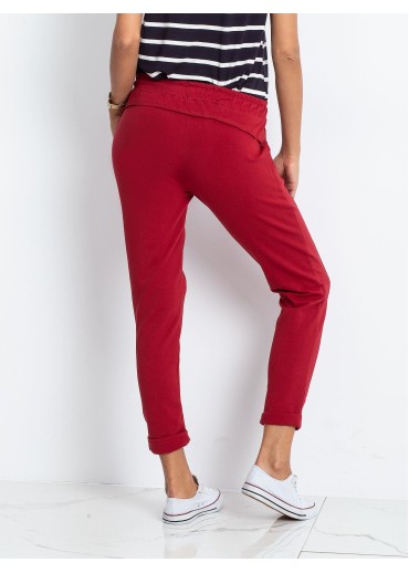 Bordovo červené tepláky