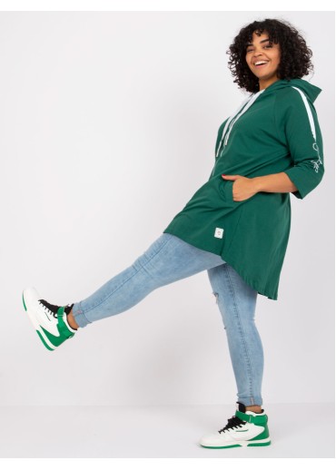 Tmavozelená mikina na zips