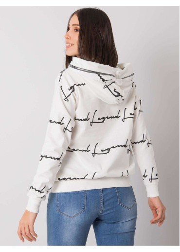 Smotanovo biela dámska mikina s kapucňou