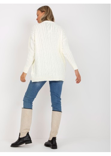 Smotanovo biely predĺžený sveter