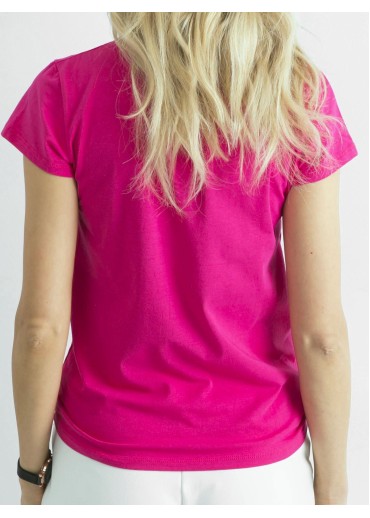 Fuchsiovo ružové basic tričko