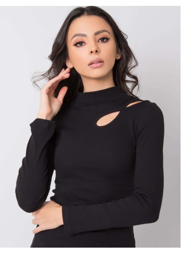 Čierne tričko so stojačikom