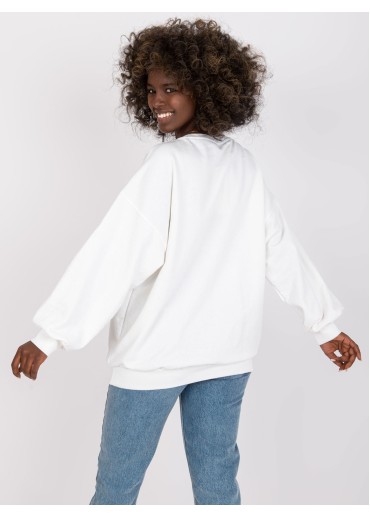 Smotanovo biela basic mikina