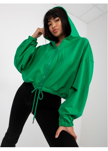 Zelená krátka mikina