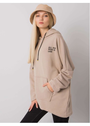 Béžovo hnedá mikina s kapucňou