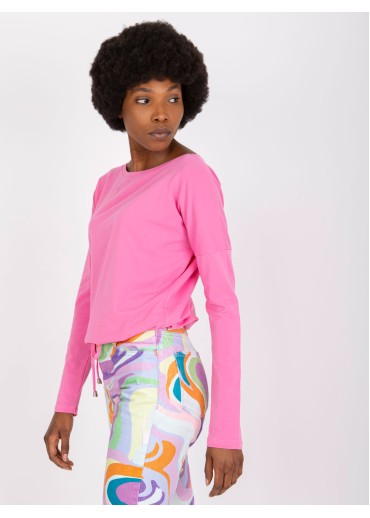 Ružové tričko s dlhým rukávom