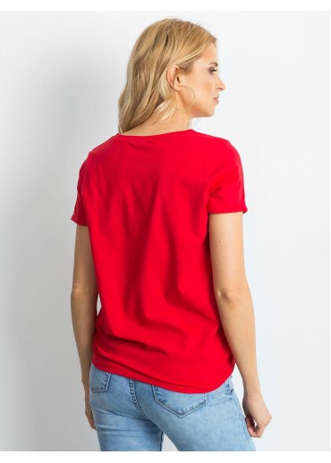Červené bavlnené tričko