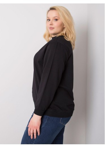 Čierna bavlnená mikina