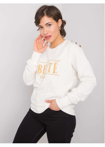 Biela mikina s potlačou